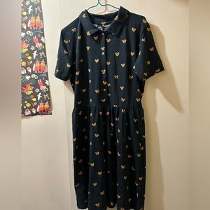Mickey Mouse pumpkin button up dress